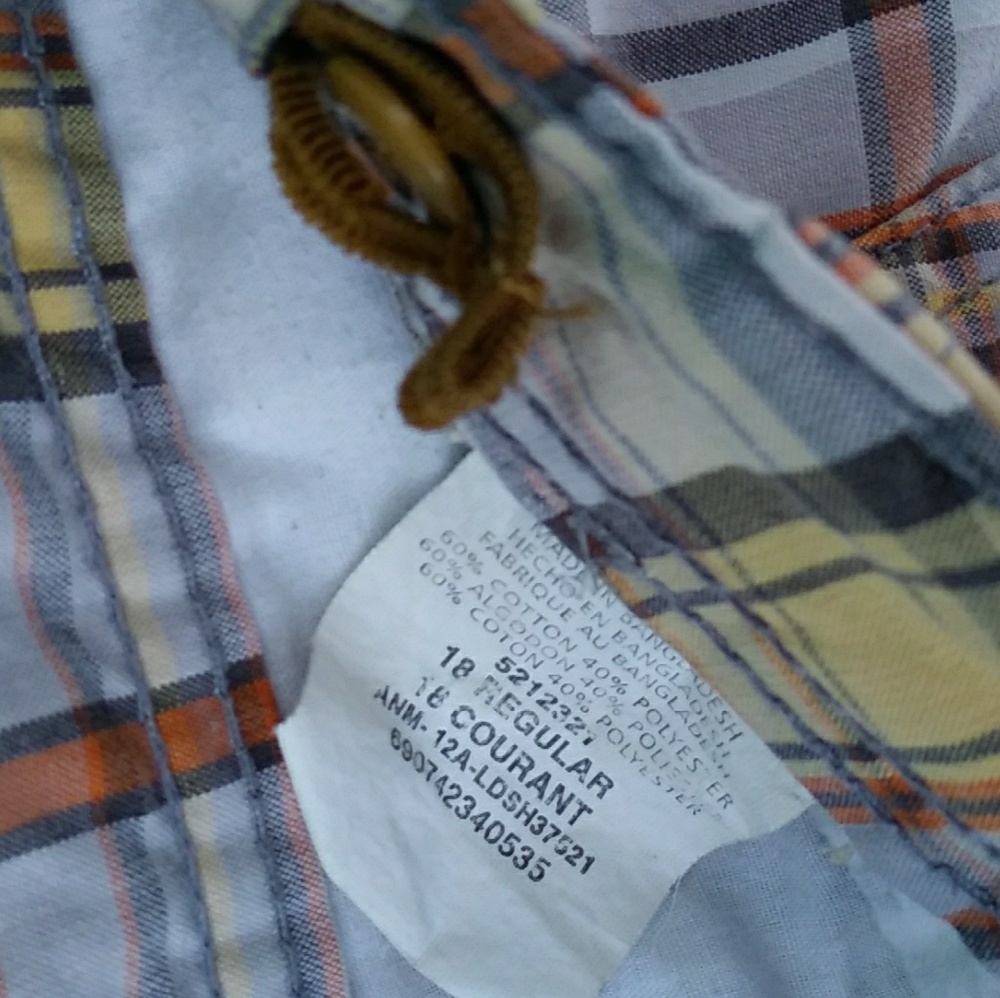 Lee Plaid Bermuda Shorts Boys Sz 18 Free w/Purchase - Picture 13 of 13